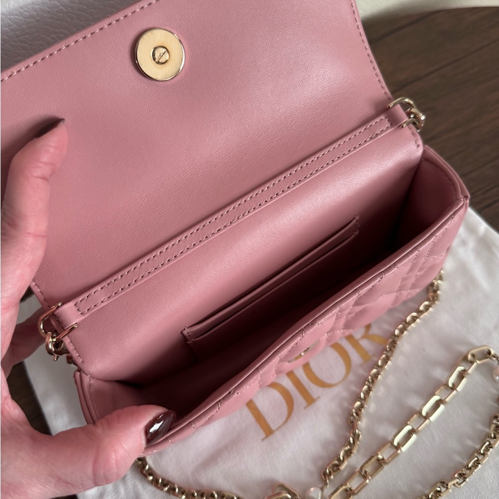 DIOR My Dior Lambskin Leather Phone Crossbody Bag - Picture 3 of 7